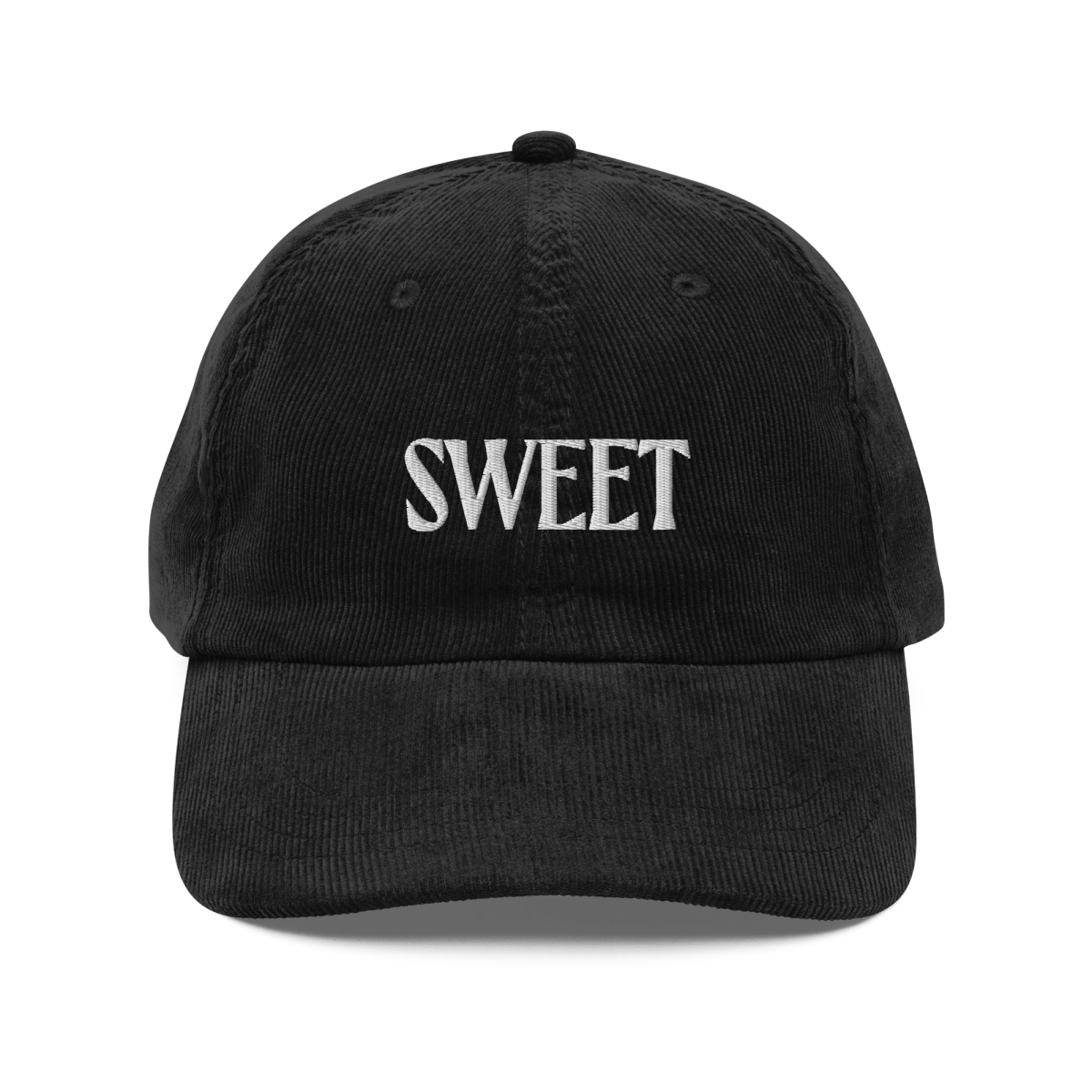 SWEET Embroidered Corduroy Hat - Polychrome Goods 🍊