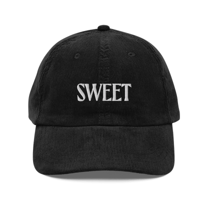 SWEET Embroidered Corduroy Hat - Polychrome Goods 🍊