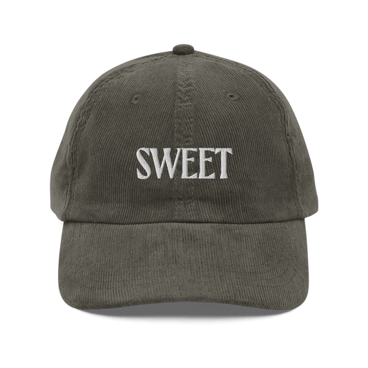 SWEET Embroidered Corduroy Hat - Polychrome Goods 🍊