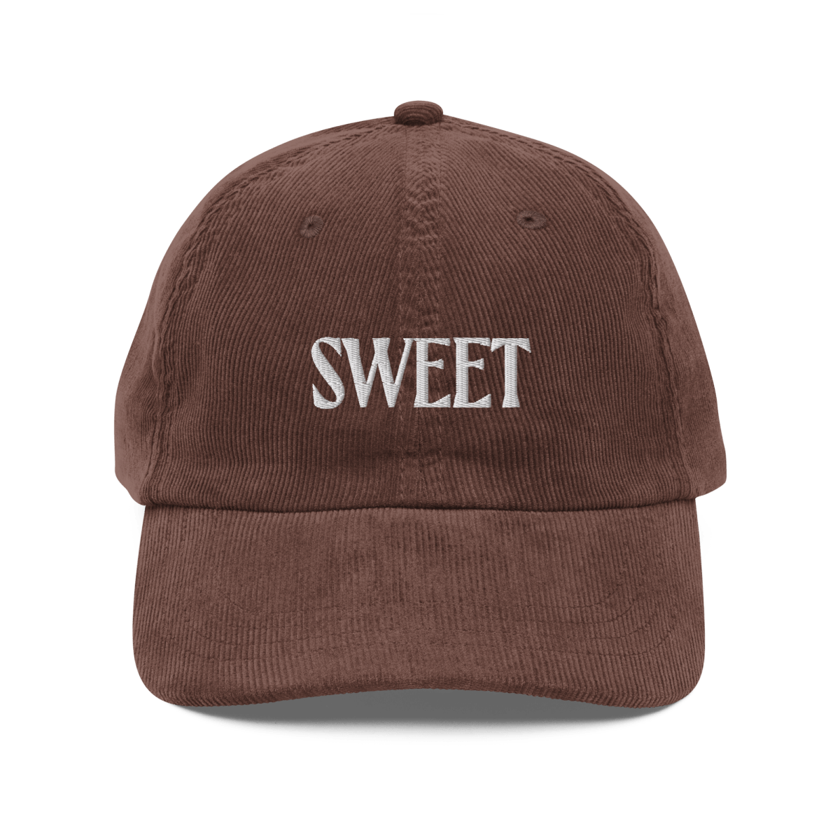 SWEET Embroidered Corduroy Hat - Polychrome Goods 🍊