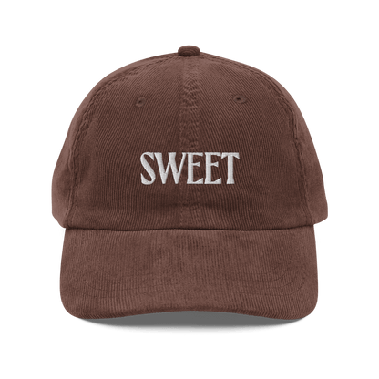 SWEET Embroidered Corduroy Hat - Polychrome Goods 🍊