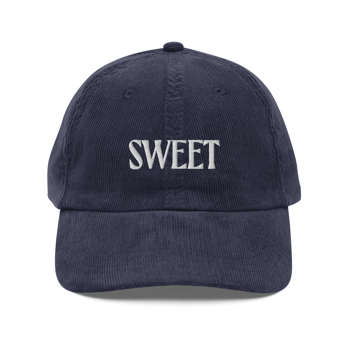 SWEET Embroidered Corduroy Hat - Polychrome Goods 🍊