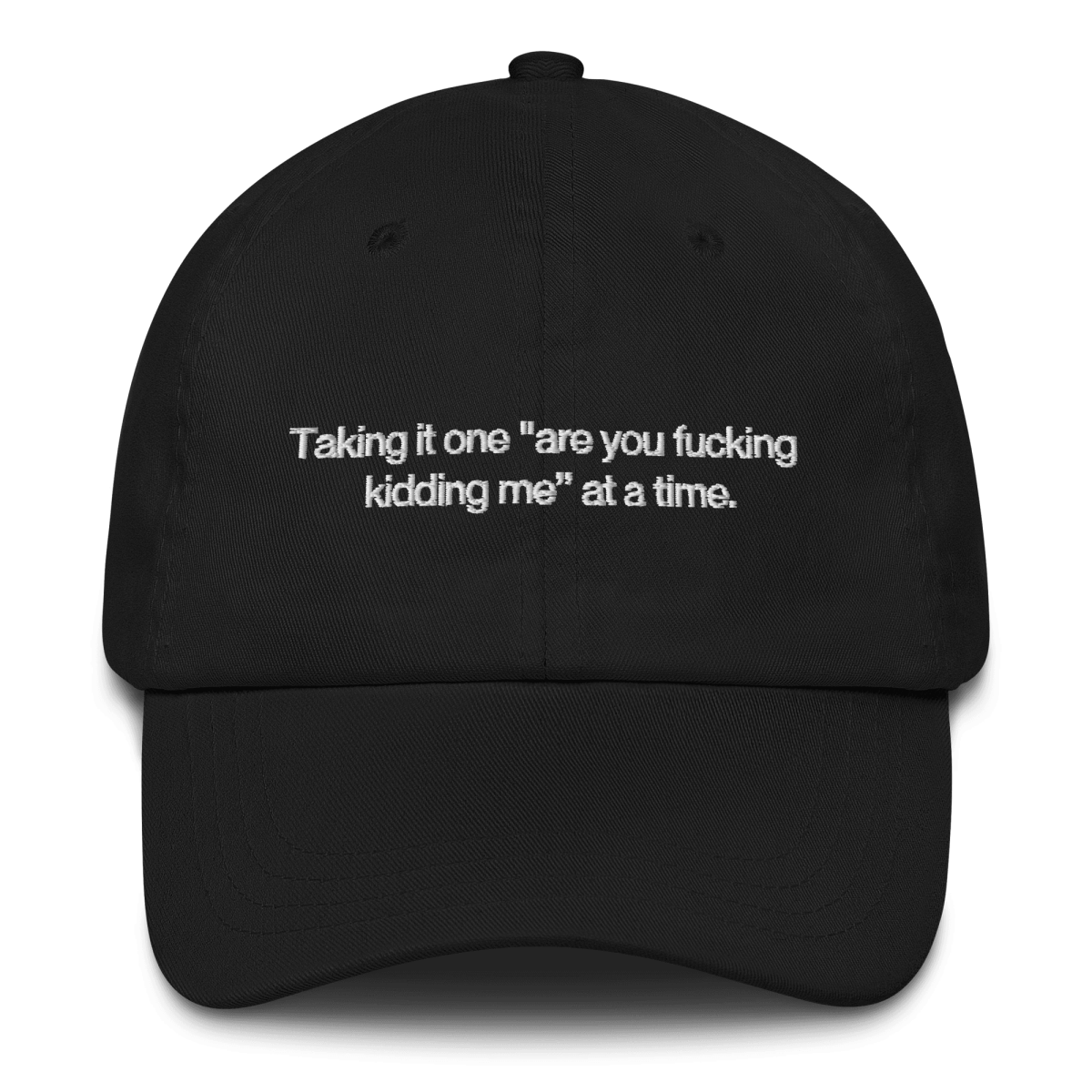 Taking it one "are you fucking kidding" me at a time Hat - Polychrome Goods 🍊