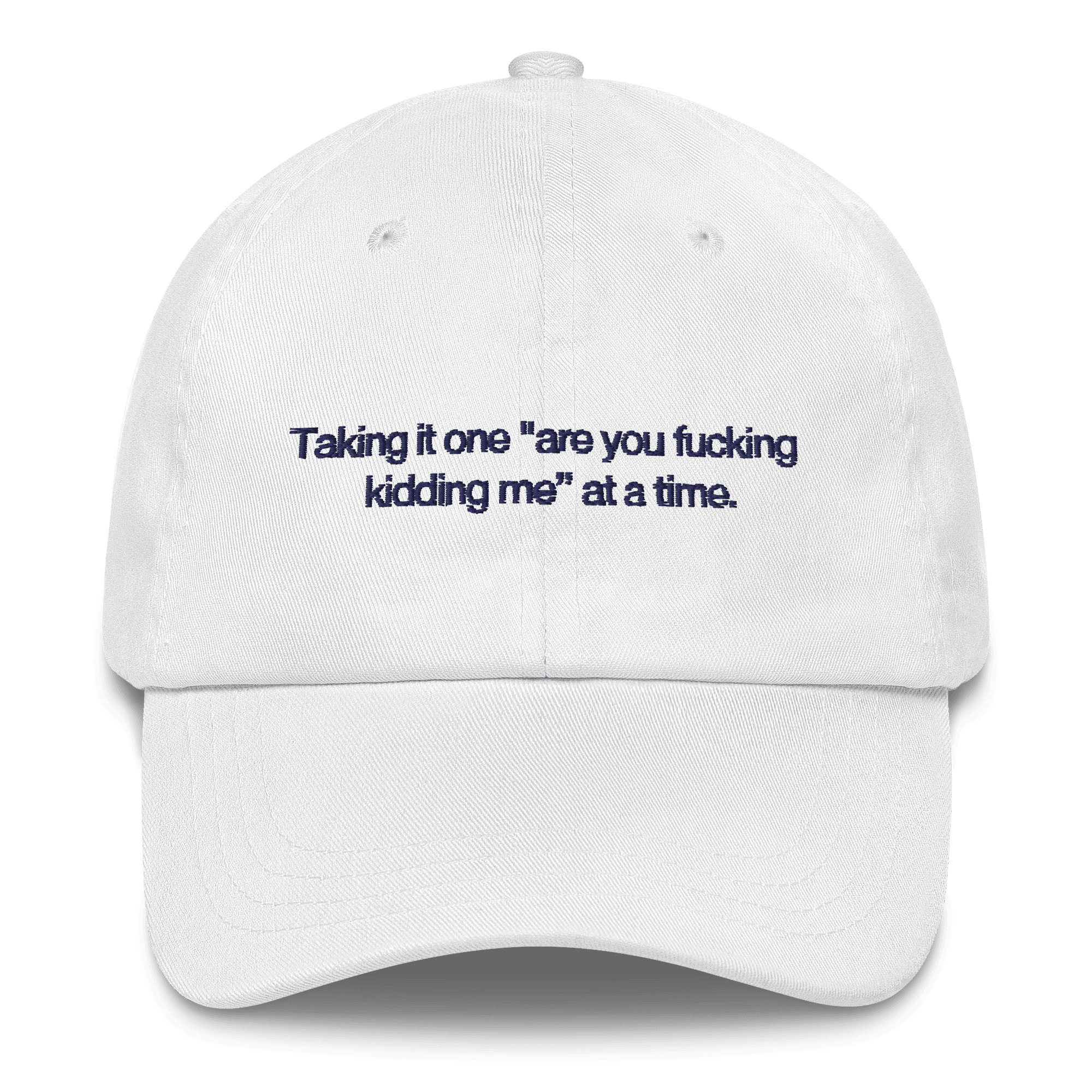 Taking it one "are you fucking kidding" me at a time Hat - Polychrome Goods 🍊