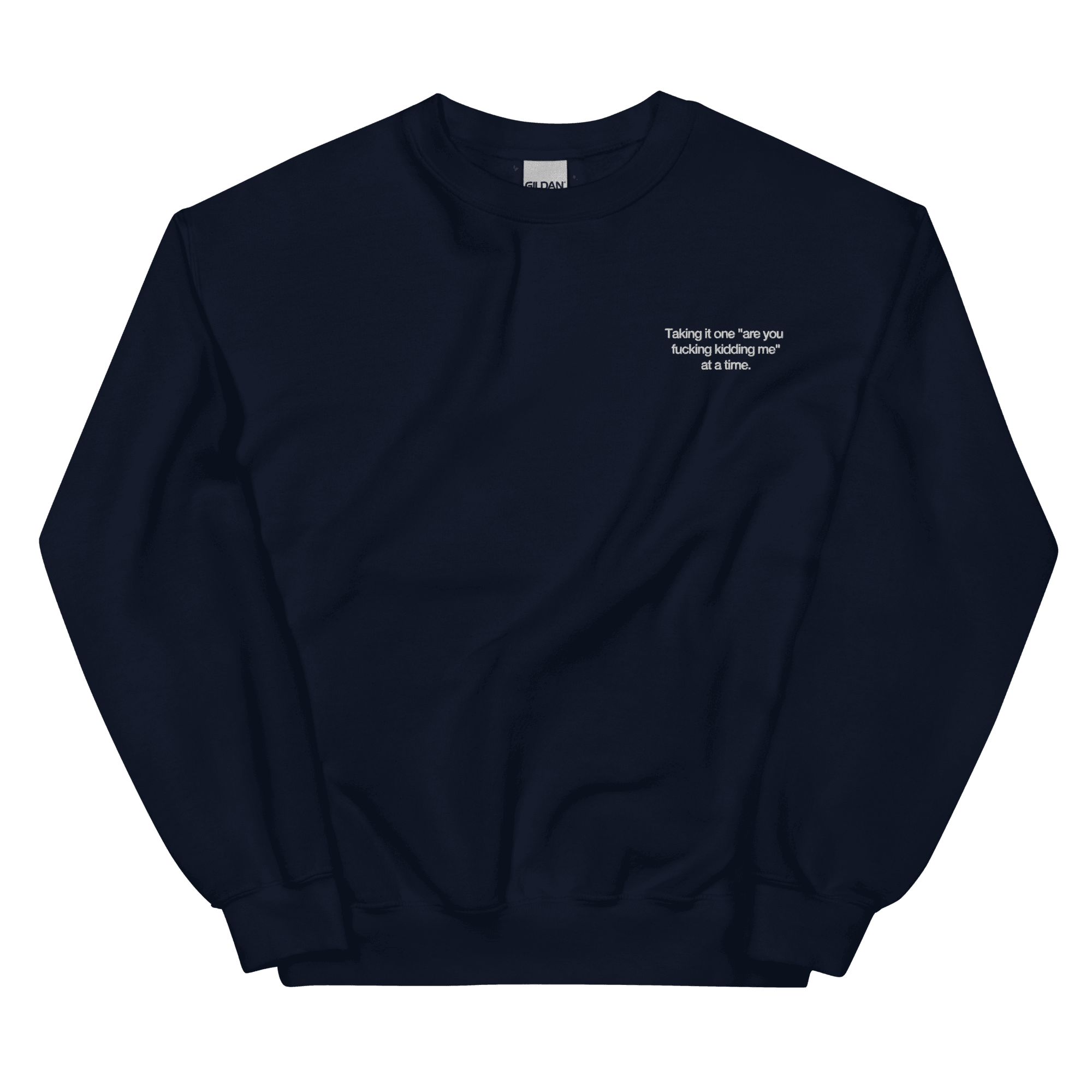 Taking it one "are you fucking kidding me" at a time Sweatshirt - Polychrome Goods 🍊