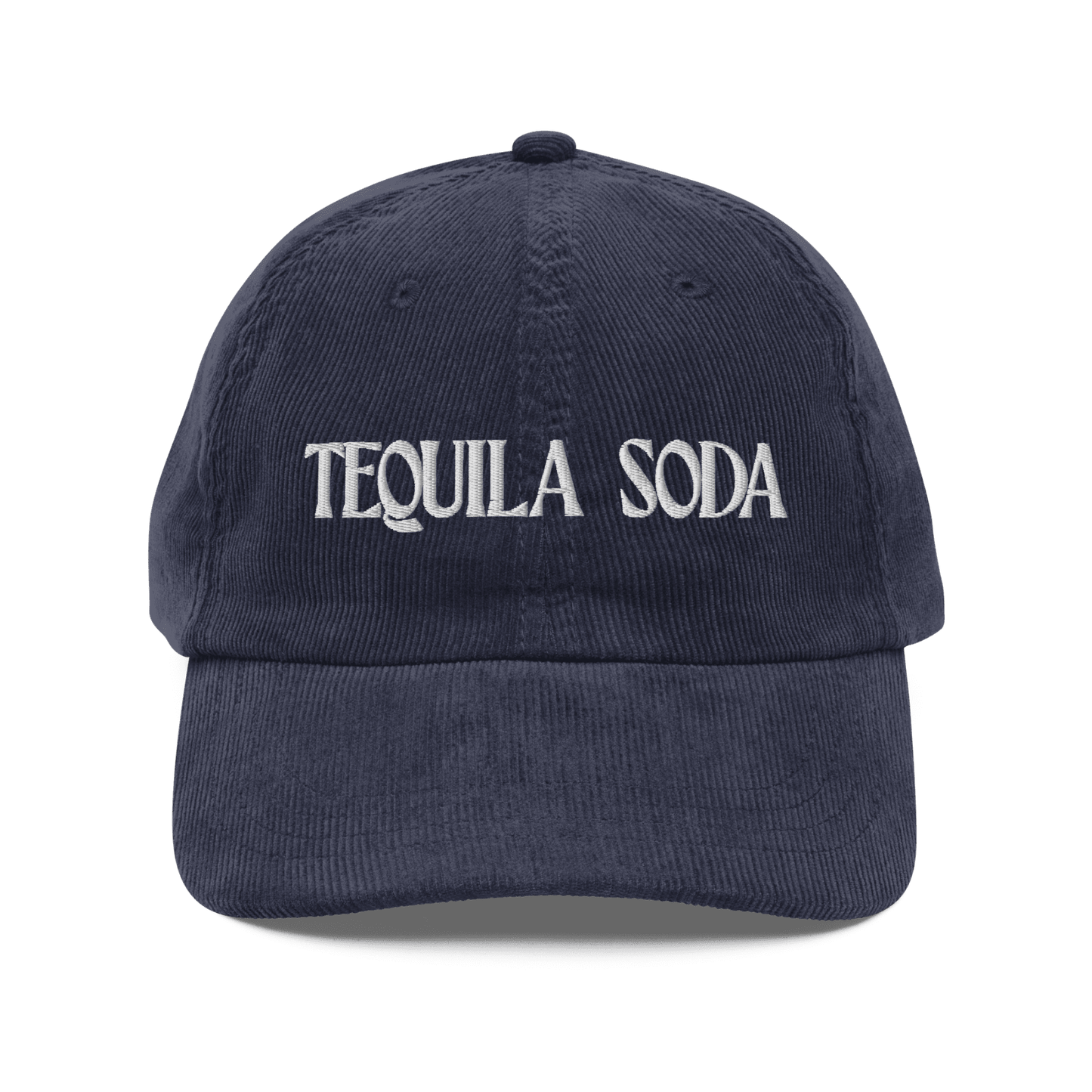 Tequila Soda Embroidered Corduroy Hat - Polychrome Goods