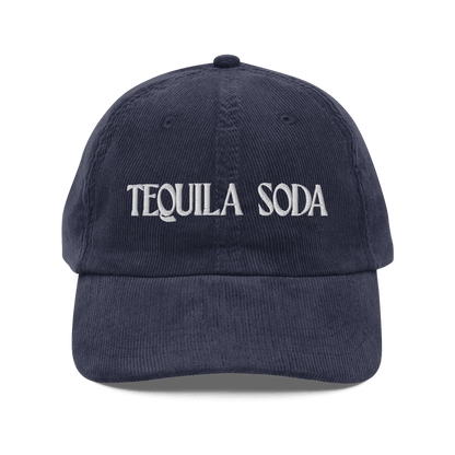 Tequila Soda Embroidered Corduroy Hat - Polychrome Goods