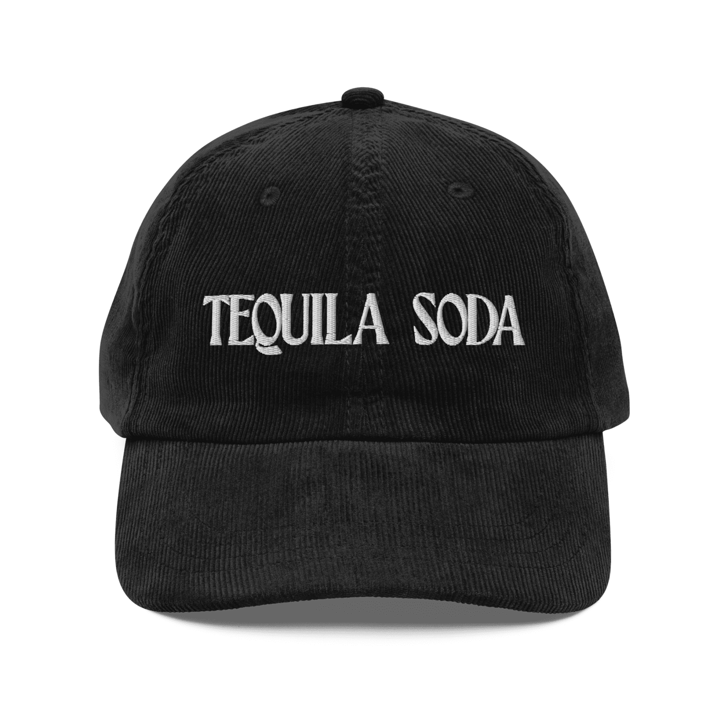 Tequila Soda Embroidered Corduroy Hat - Polychrome Goods