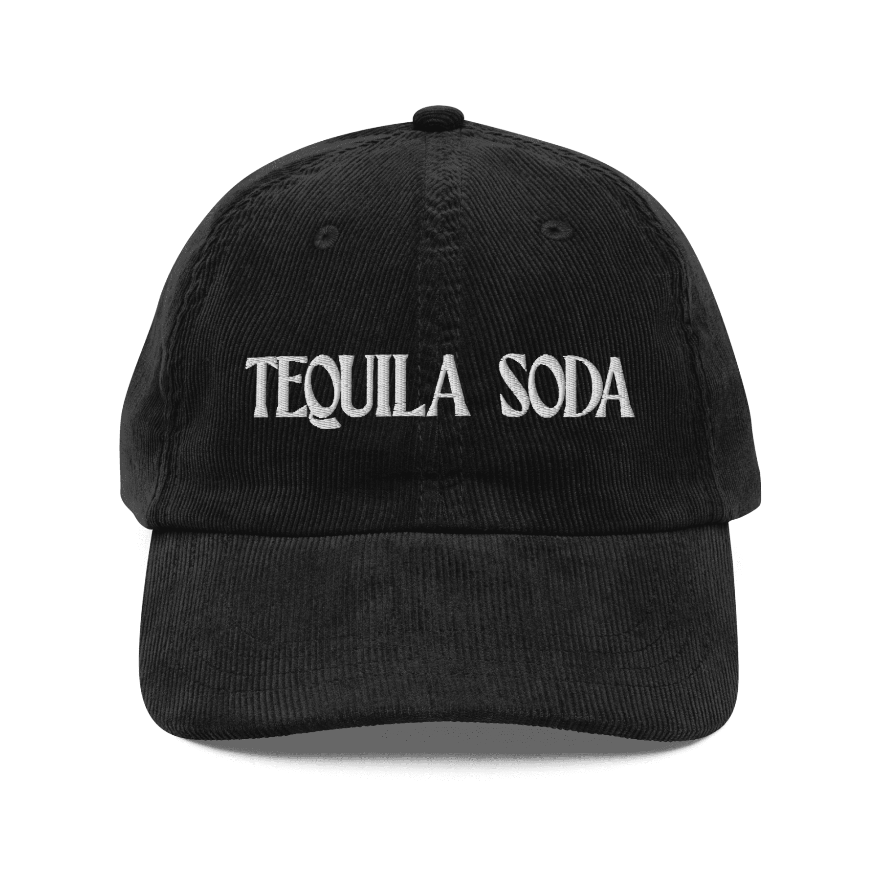 Tequila Soda Embroidered Corduroy Hat - Polychrome Goods