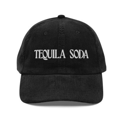 Tequila Soda Embroidered Corduroy Hat - Polychrome Goods