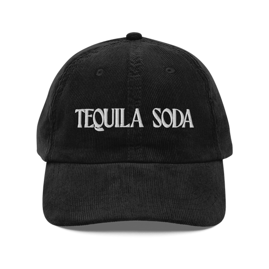 Tequila Soda Embroidered Corduroy Hat - Polychrome Goods