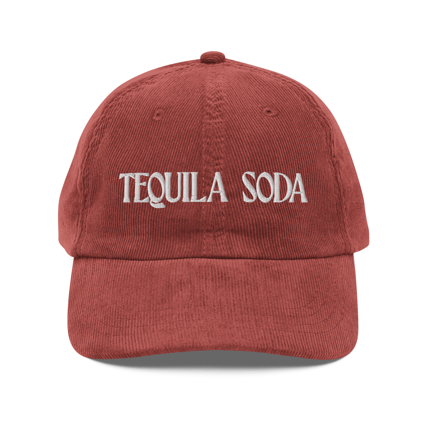 Tequila Soda Embroidered Corduroy Hat - Polychrome Goods