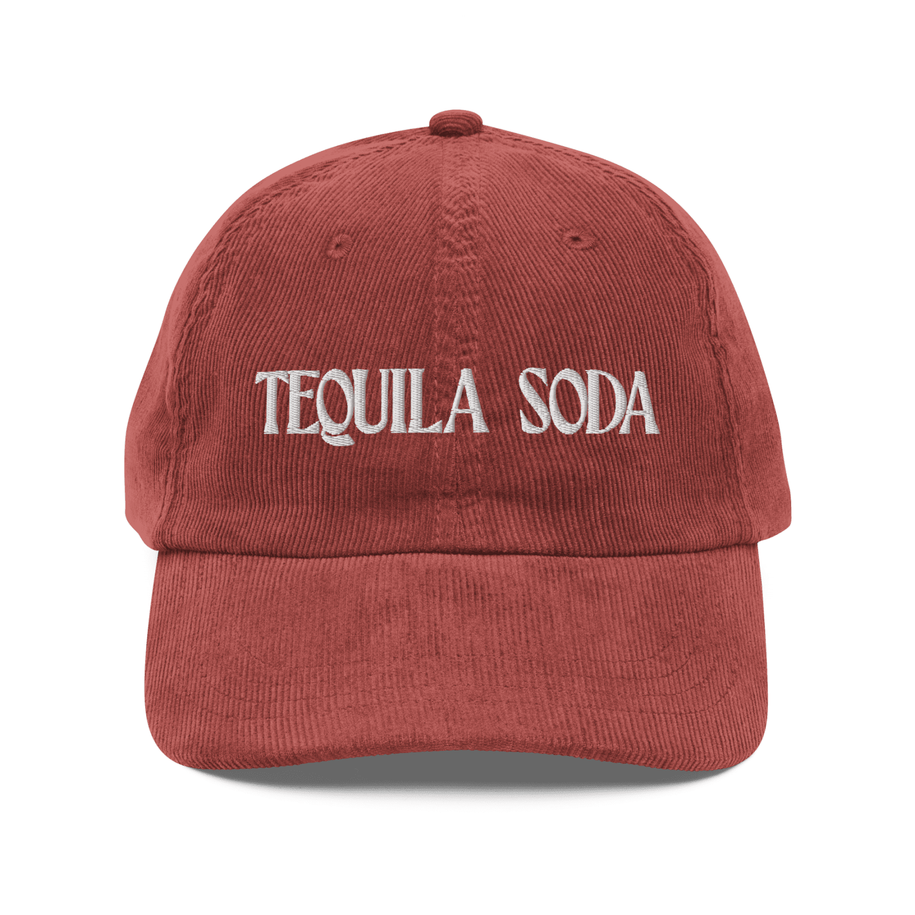 Tequila Soda Embroidered Corduroy Hat - Polychrome Goods