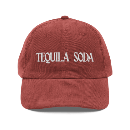 Tequila Soda Embroidered Corduroy Hat - Polychrome Goods
