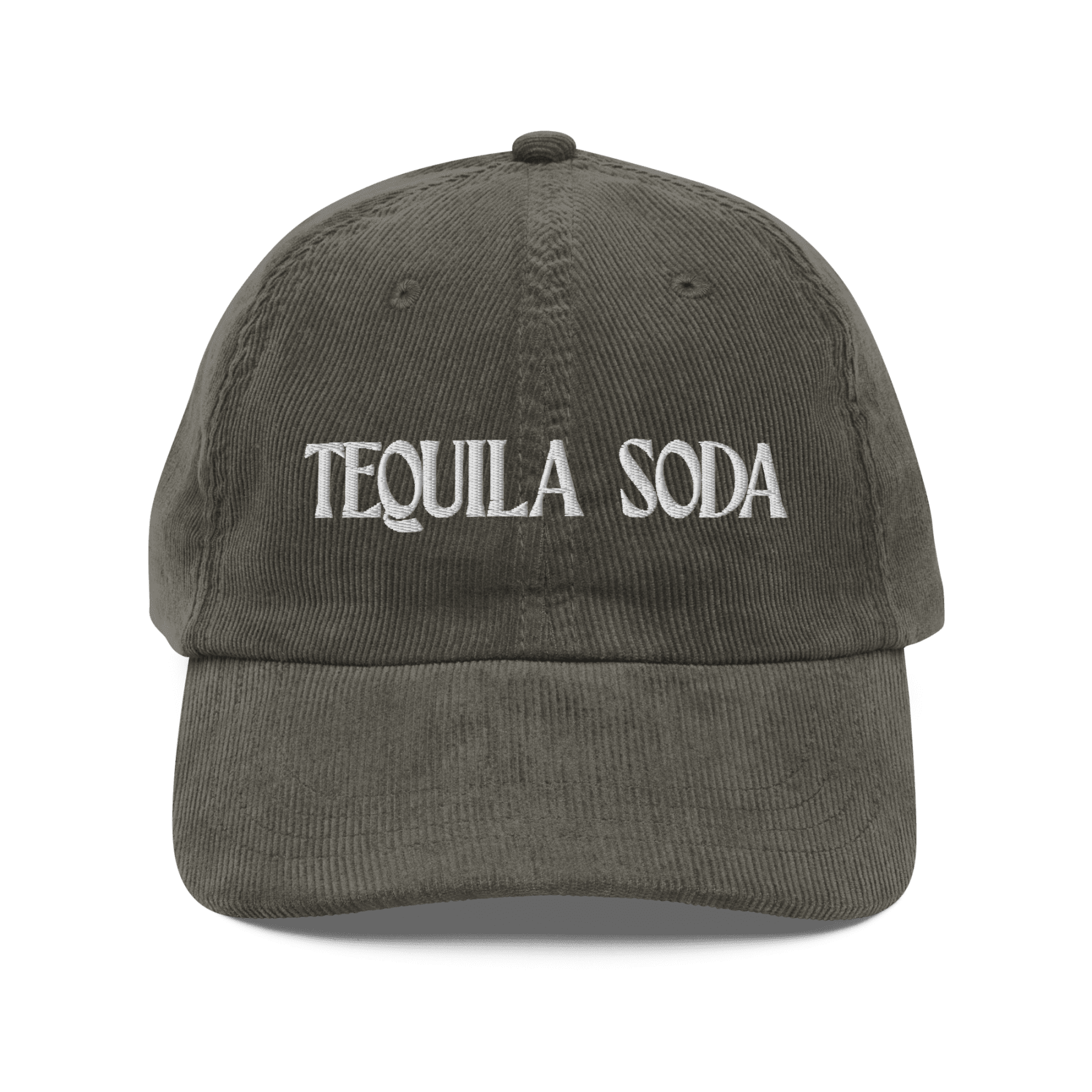 Tequila Soda Embroidered Corduroy Hat - Polychrome Goods
