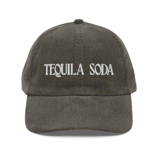 Tequila Soda Embroidered Corduroy Hat - Polychrome Goods
