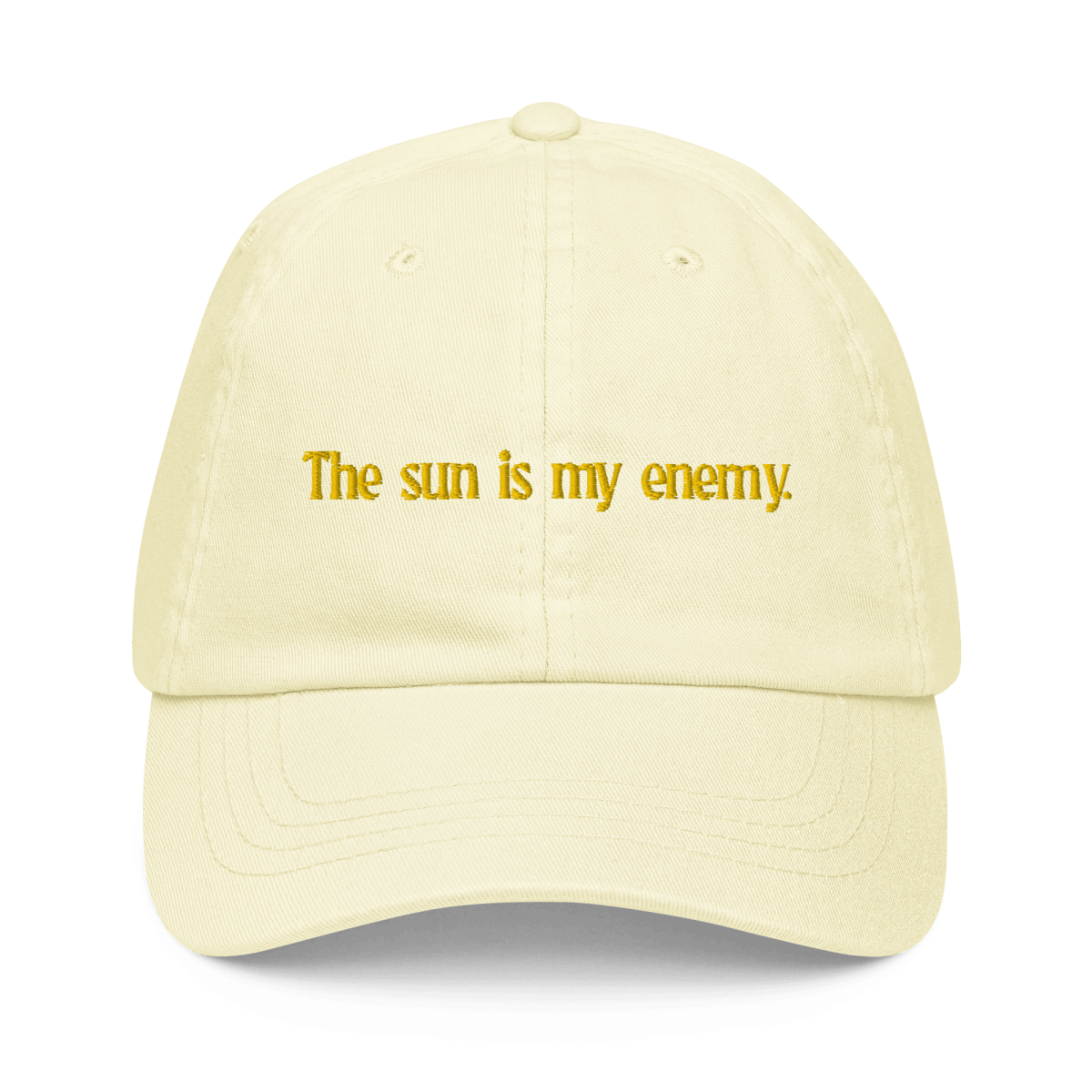 The sun is my enemy. Embroidered Hat - Polychrome Goods 🍊