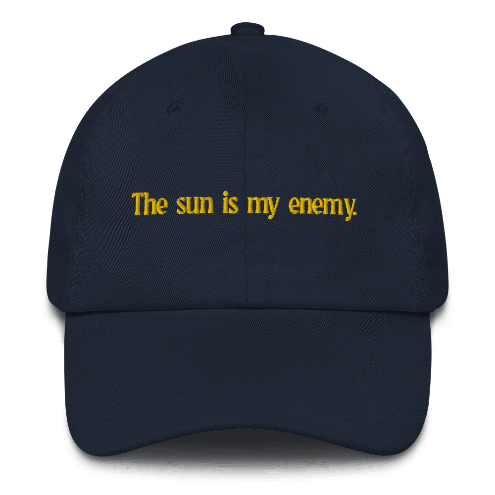 The sun is my enemy. Embroidered Hat - Polychrome Goods 🍊