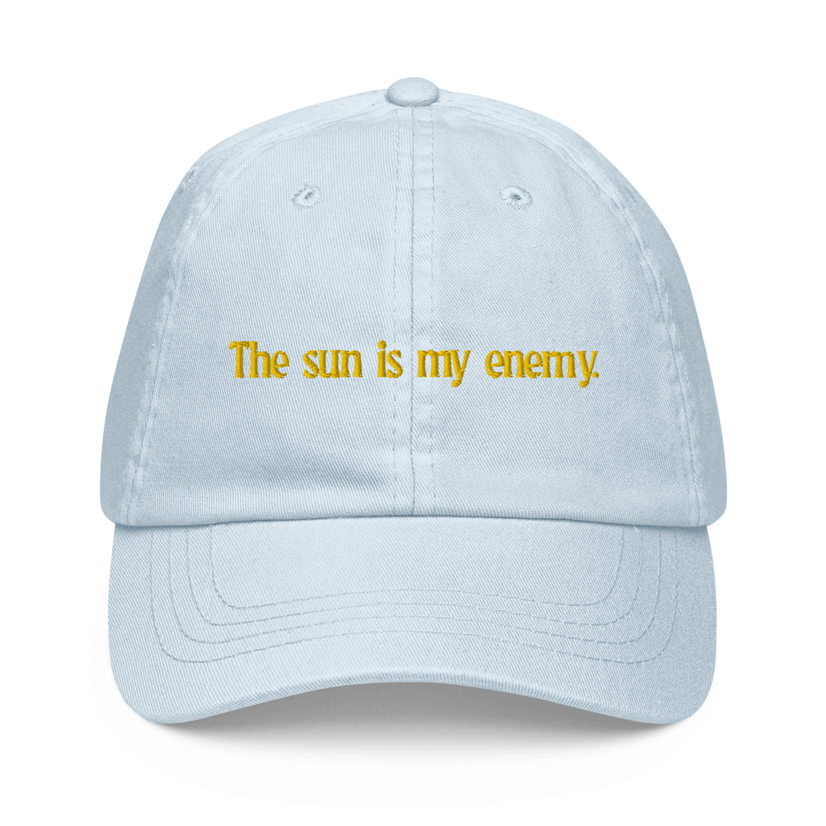 The sun is my enemy. Embroidered Hat - Polychrome Goods 🍊