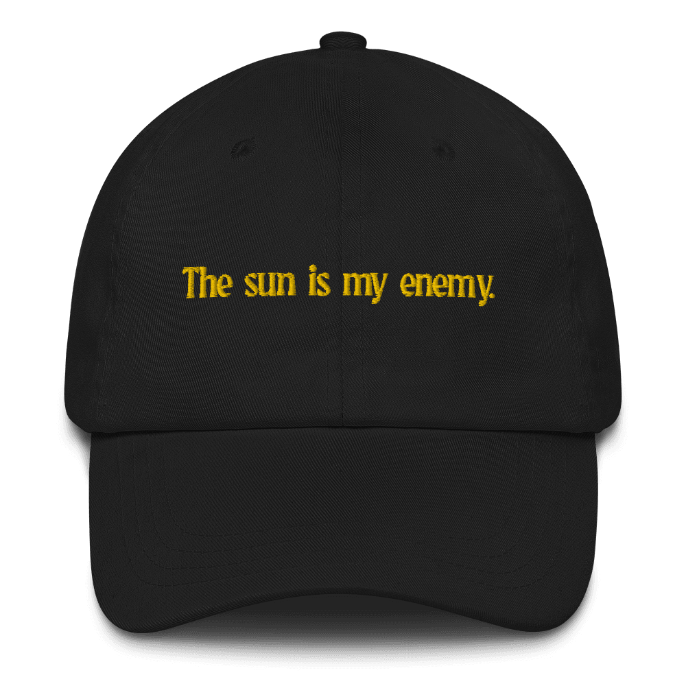 The sun is my enemy. Embroidered Hat - Polychrome Goods 🍊