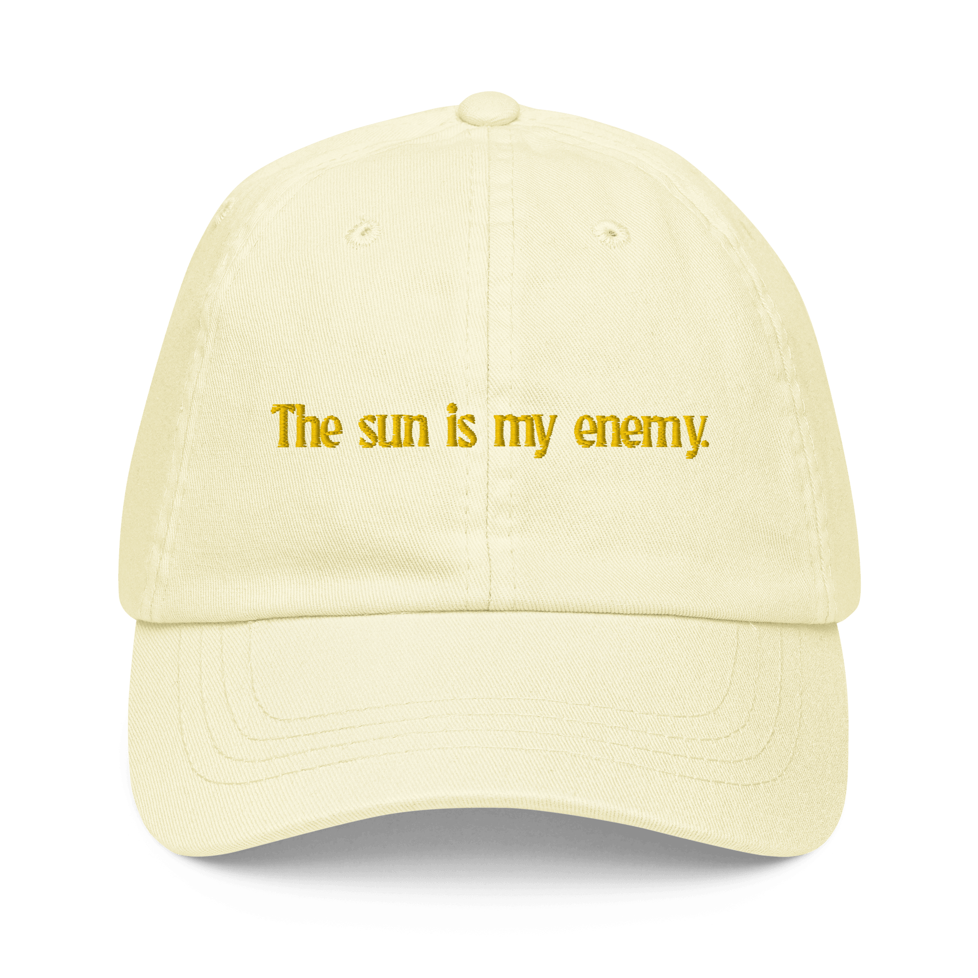 The sun is my enemy. Embroidered Hat - Polychrome Goods 🍊
