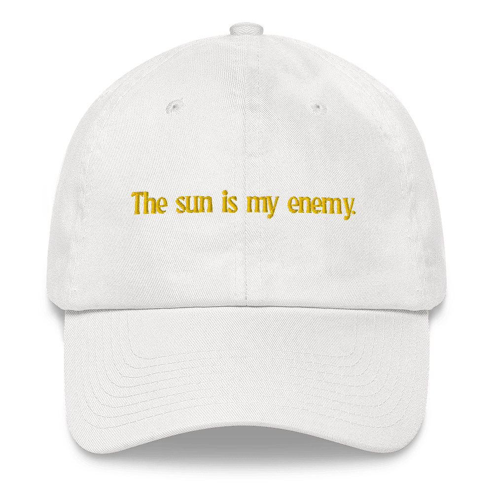 The sun is my enemy. Embroidered Hat - Polychrome Goods 🍊