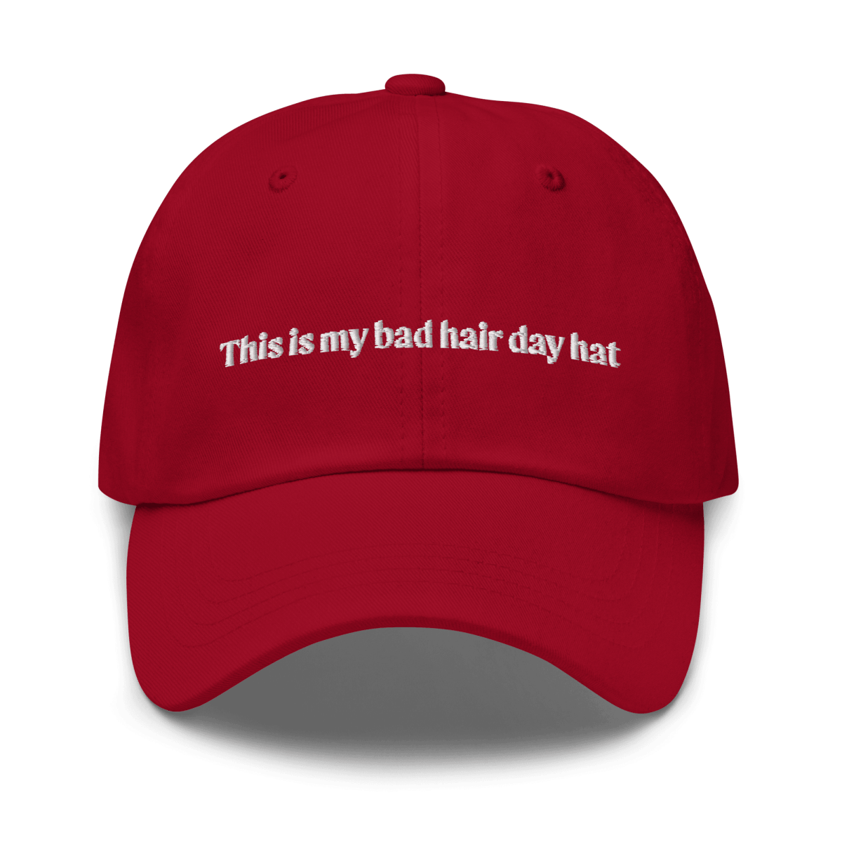 "This is my bad hair day hat" Embroidered Dad Hat - Polychrome Goods 🍊