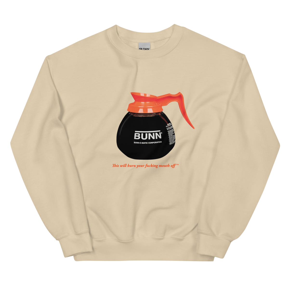 This Will Burn Your F*ing Mouth Off - Coffee Pot Sweatshirt - Polychrome Goods 🍊