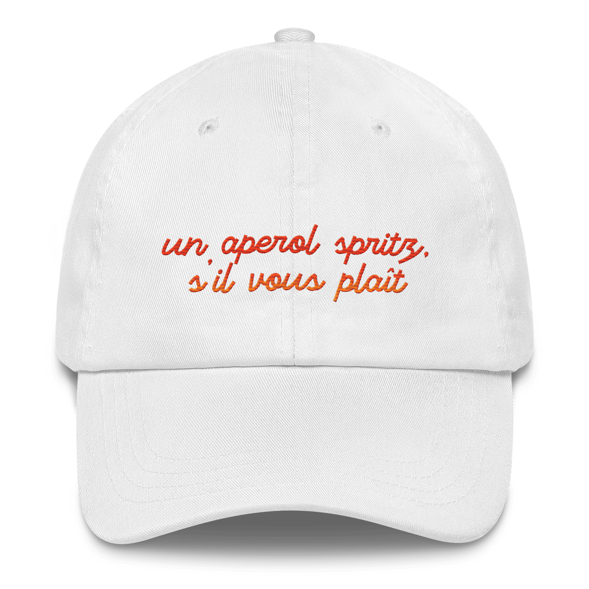 Un Aperol Spritz S'il Vous Plaît Gradient Embroidered Hat - Polychrome Goods 🍊