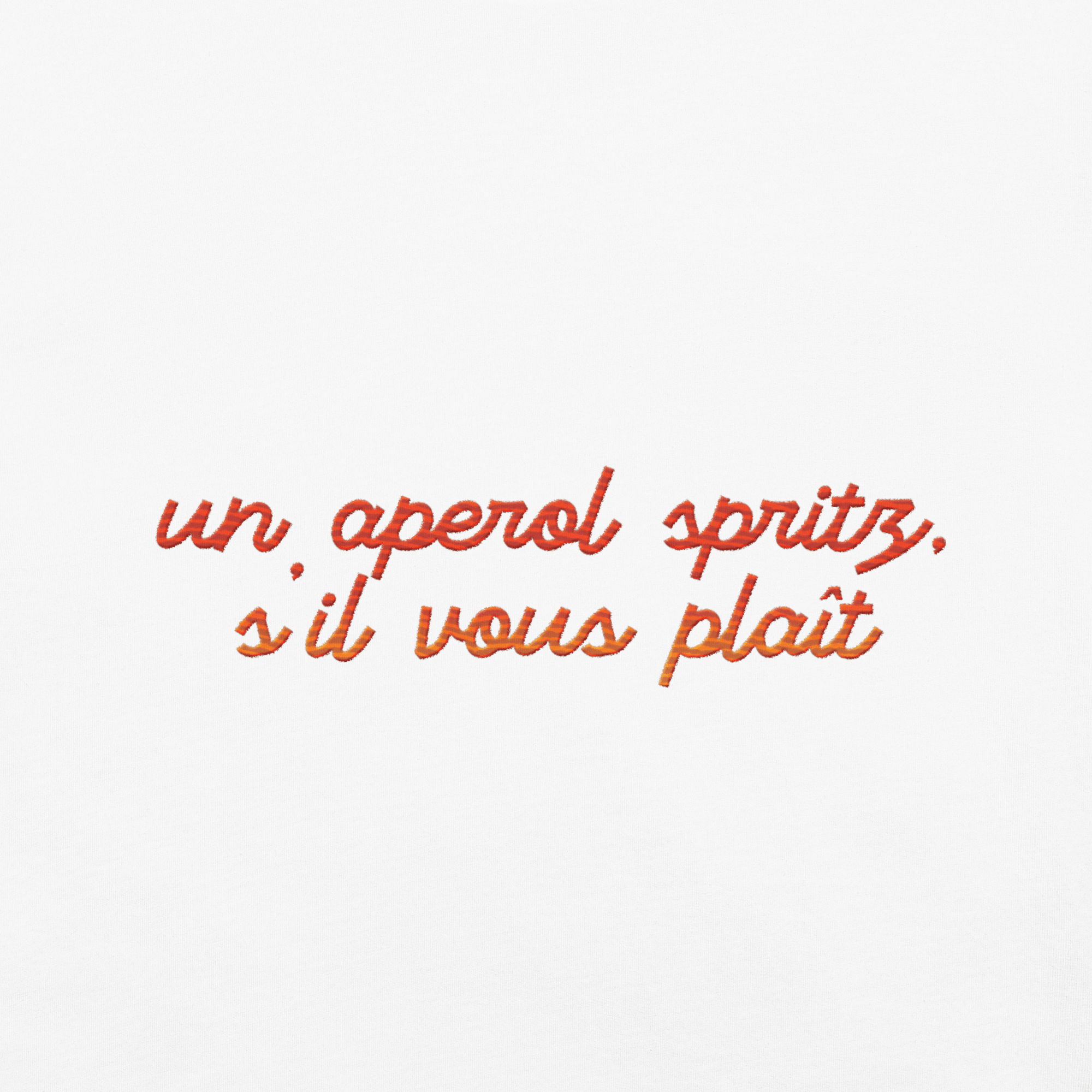 Un Aperol Spritz S'il Vous Plaît Gradient Embroidered Shirt - Polychrome Goods 🍊