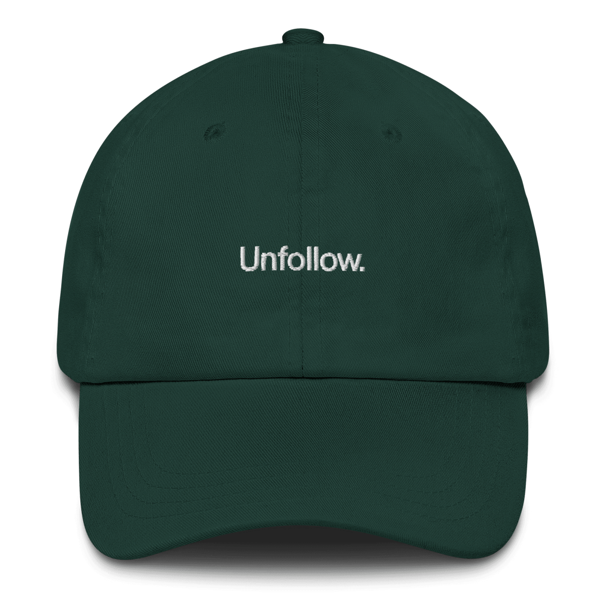 Unfollow. Embroidered Hat - Polychrome Goods 🍊