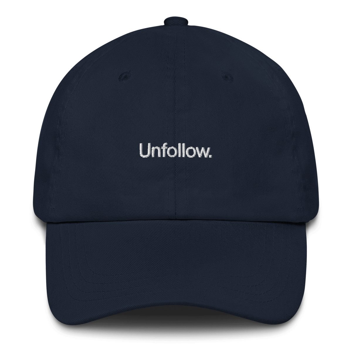 Unfollow. Embroidered Hat - Polychrome Goods 🍊