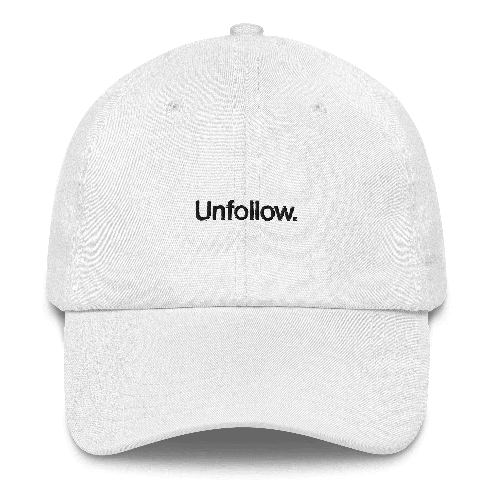 Unfollow. Embroidered Hat - Polychrome Goods 🍊