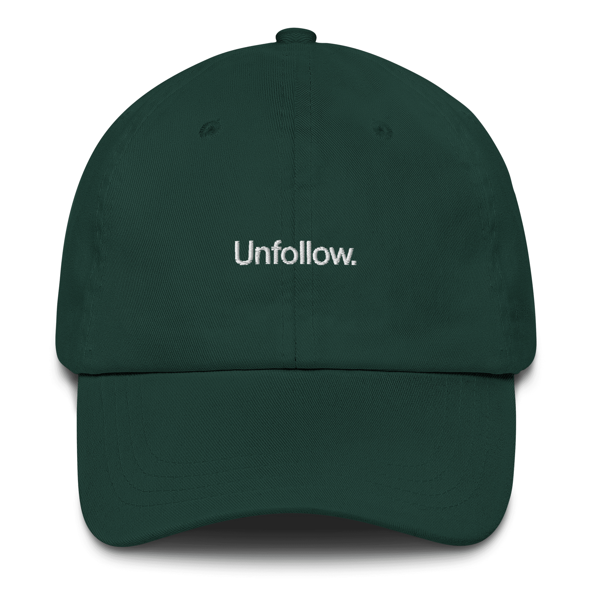Unfollow. Embroidered Hat - Polychrome Goods 🍊