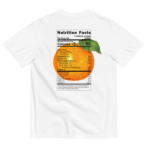 Orange 🍊 Nutrition Label Shirt