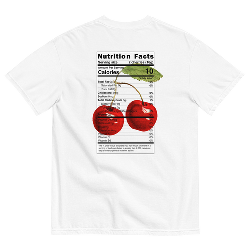 Cherries 🍒 Nutrition Label Shirt