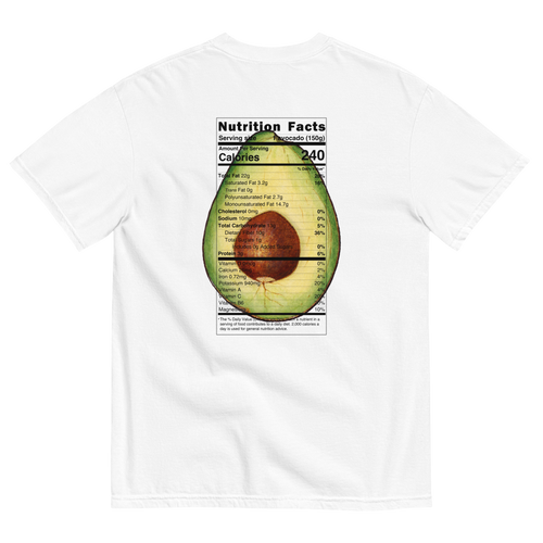 Avocado 🥑 Nutrition Label Shirt