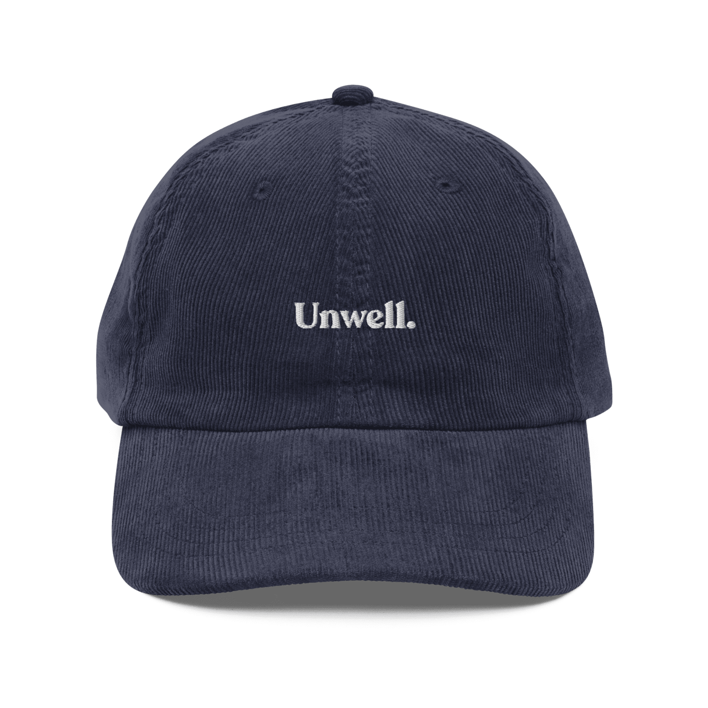 Unwell. Embroidered Corduroy Hat - Polychrome Goods