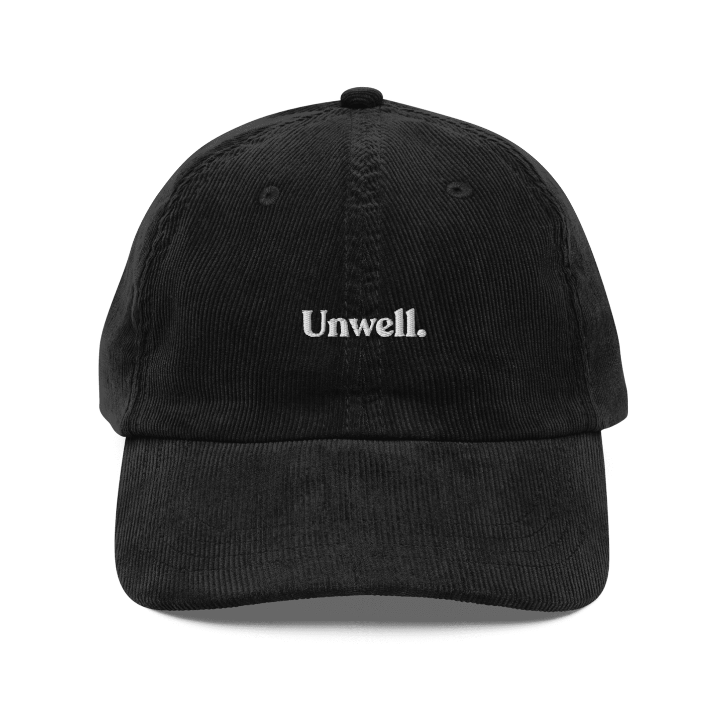 Unwell. Embroidered Corduroy Hat - Polychrome Goods