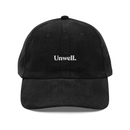 Unwell. Embroidered Corduroy Hat - Polychrome Goods