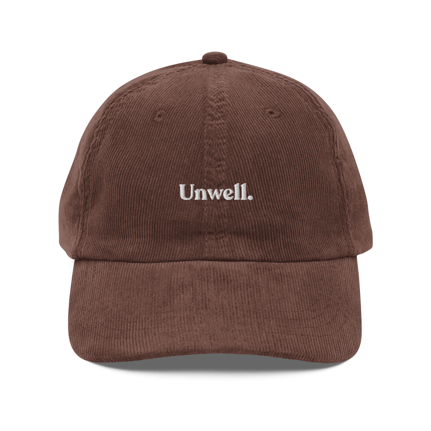 Unwell. Embroidered Corduroy Hat - Polychrome Goods