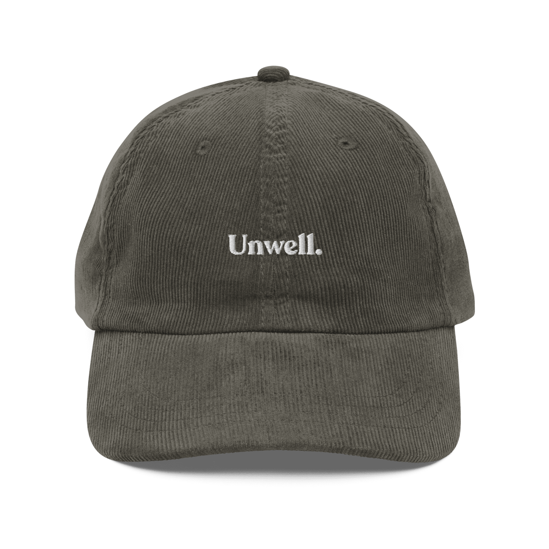 Unwell. Embroidered Corduroy Hat - Polychrome Goods