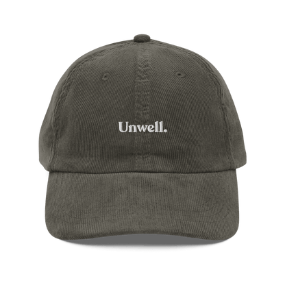 Unwell. Embroidered Corduroy Hat - Polychrome Goods