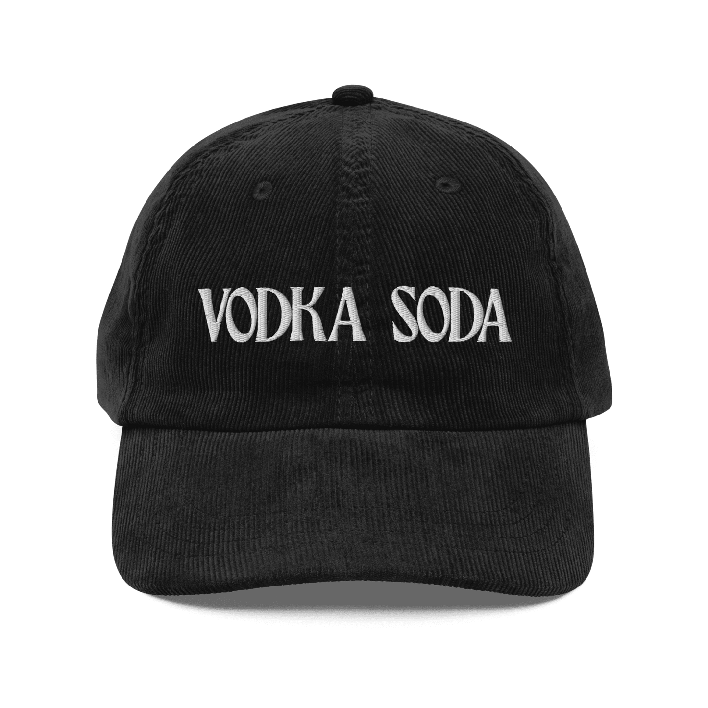 Vodka Soda Embroidered Corduroy Hat - Polychrome Goods