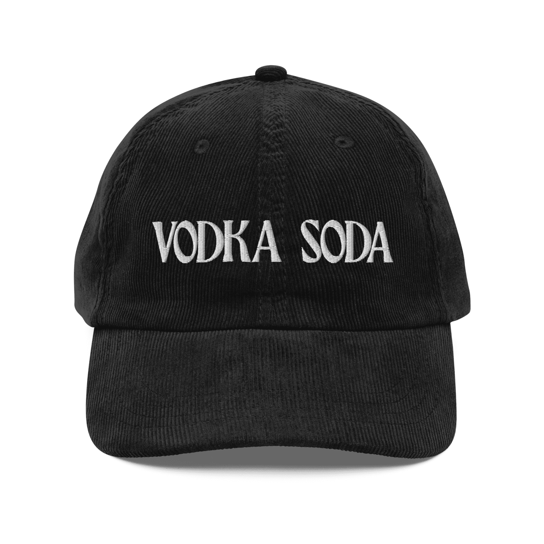 Vodka Soda Embroidered Corduroy Hat - Polychrome Goods