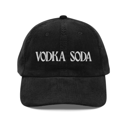 Vodka Soda Embroidered Corduroy Hat - Polychrome Goods