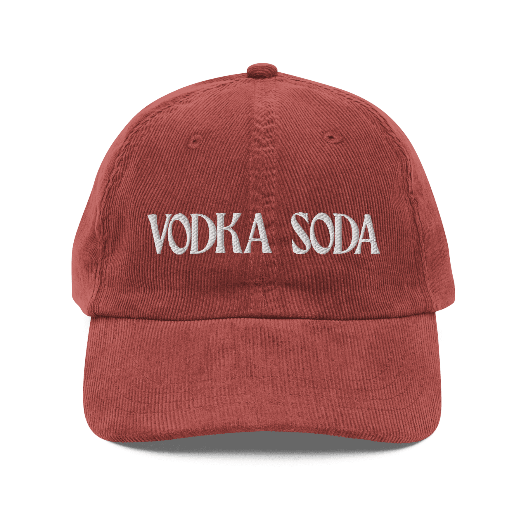 Vodka Soda Embroidered Corduroy Hat - Polychrome Goods