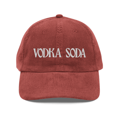 Vodka Soda Embroidered Corduroy Hat - Polychrome Goods