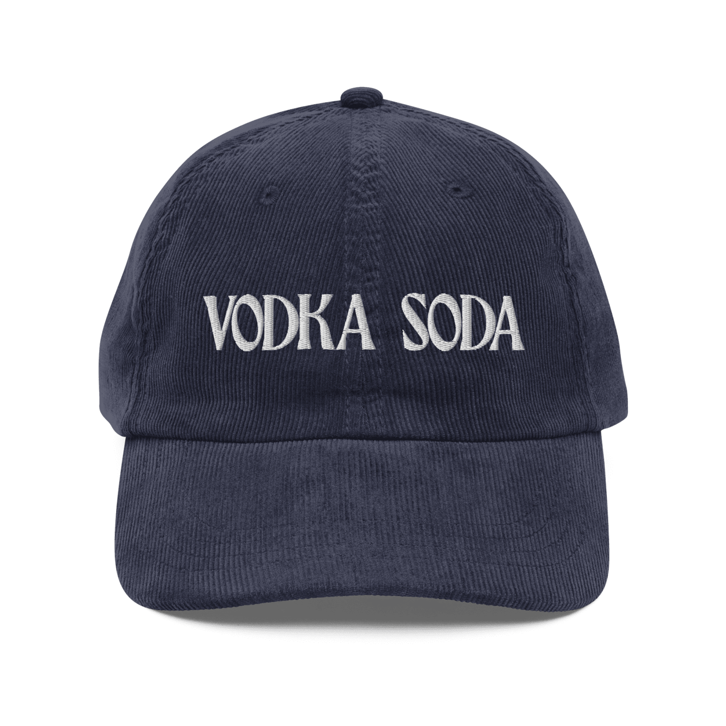 Vodka Soda Embroidered Corduroy Hat - Polychrome Goods
