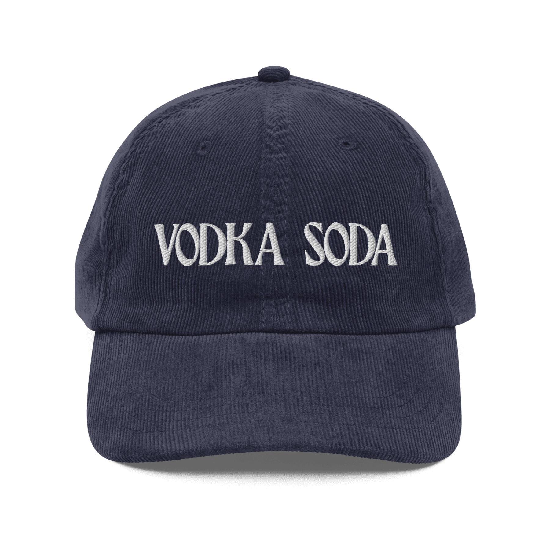 Vodka Soda Embroidered Corduroy Hat - Polychrome Goods